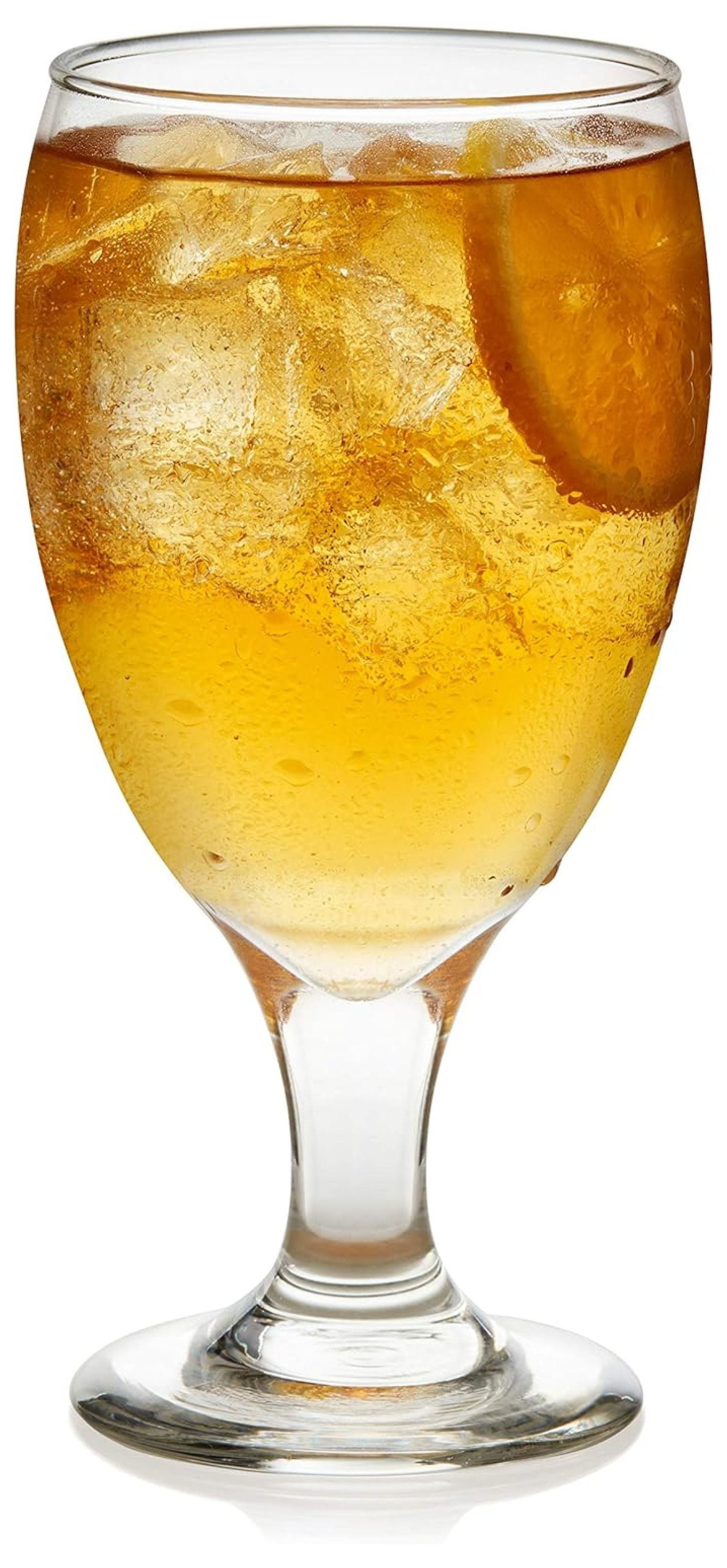 Classic Clear Glass Goblets Set of 12, Dishwasher Safe