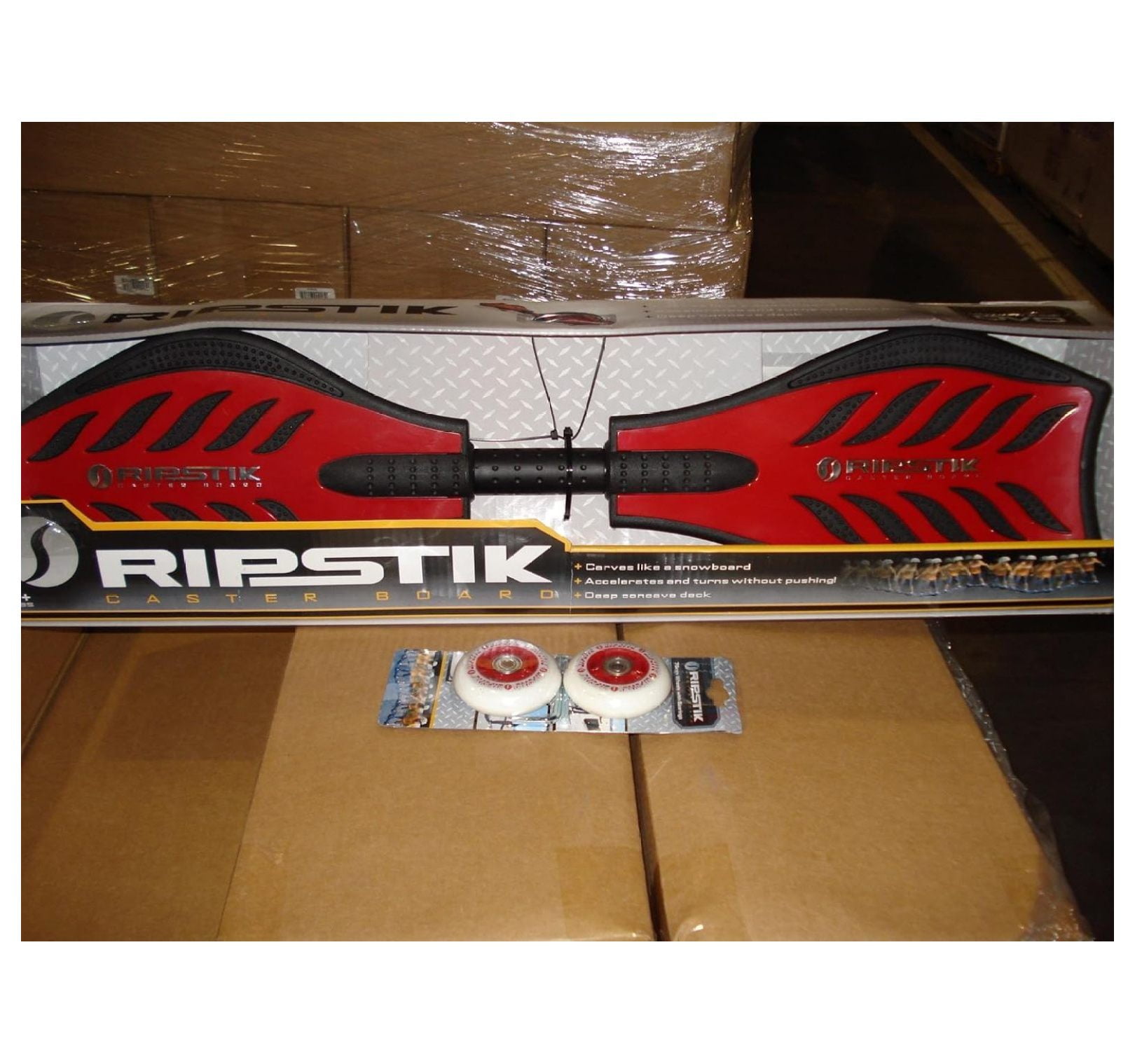 SinYYH RipStik Caster Board Value Pack With Extra Wheels (Red