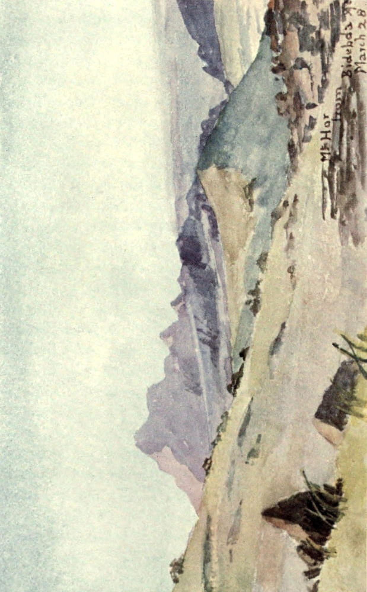 Sinai & Petra 1907 Mount Hor Canvas Art - Frances M Hornby (18 x 24)