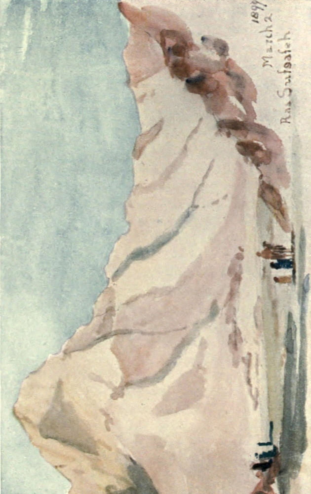Sinai & Petra 1907 Ras Sufsafeh Canvas Art - Frances M Hornby (18 x 24)