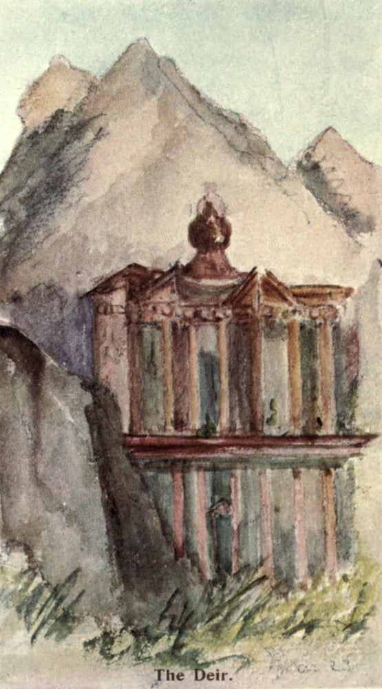 Sinai & Petra 1907 The Deir Canvas Art - Frances M Hornby (18 x 24)