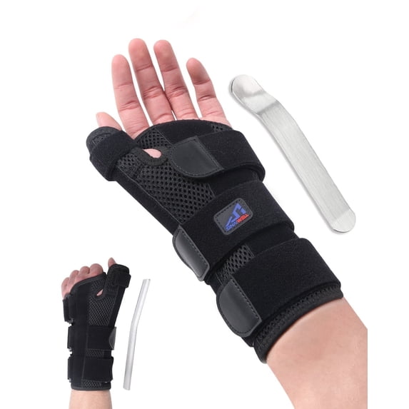 Sinaiwell Wrist Brace with Thumb Spica Splint Support(Medium - Left ...