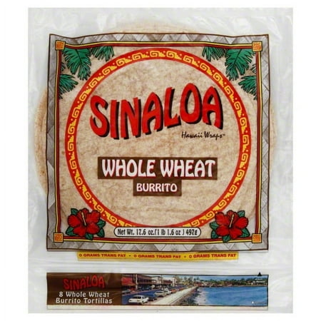 Sinaloa Whole Wheat Burrito Tortillas 10" 8 Count