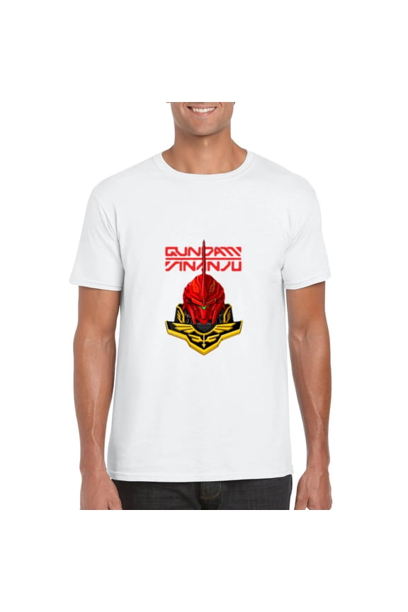 Sinanju Gundam Mobile Suit Anime Mecha Robot Red Comet T-Shirt, for men & women, up to size 5XL