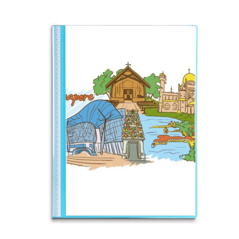 Sinapore Flavor Safari Museum Cathedral Book Sheet Protectors Portfolio Binder Folder