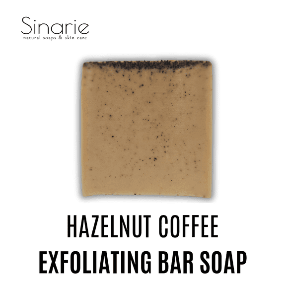 Sinarie Soaps Hazelnut Coffee Exfoliating Scrub Soap | 4.5 oz Bar