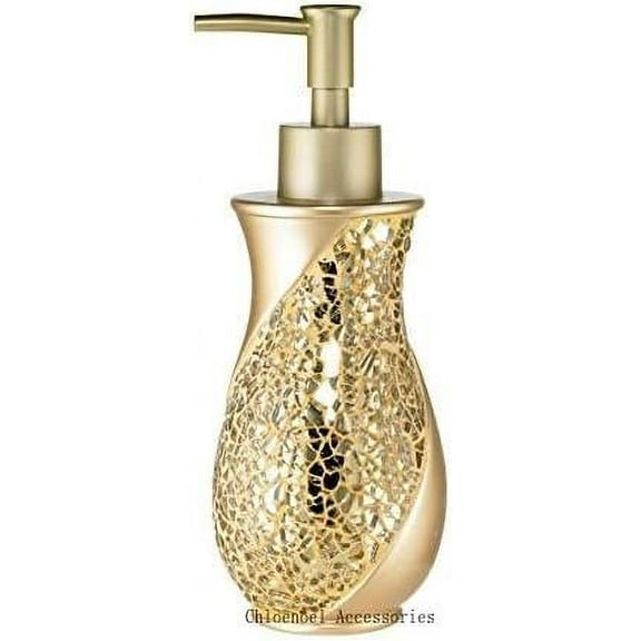 Sinatra Champagne Soap Dispenser/ Pump Classic Luxury Pump Contemporary Decor Champagne Color For Bathroom With This Unique Design Stylish Decor Bling Mosaic