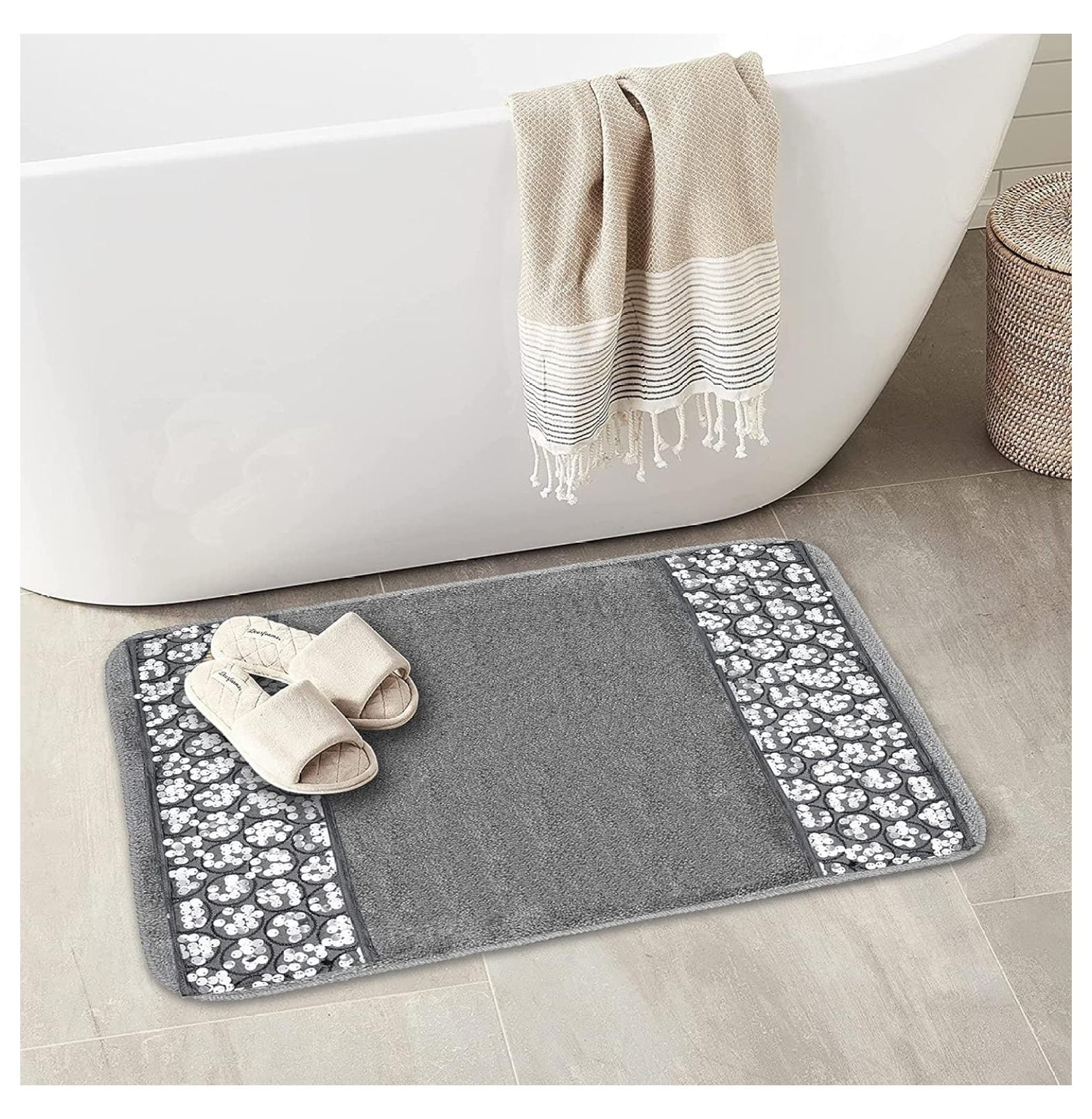 Sinatra Modern Bathroom Rug Classic Luxury Bath Rug Contemporary Decor ...
