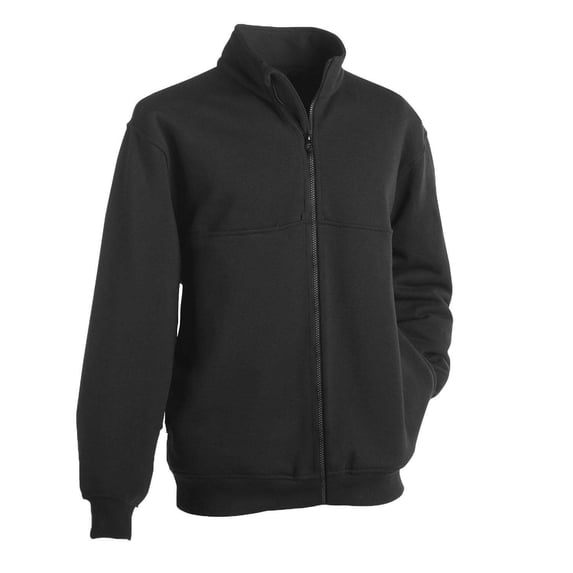 Sinatra Uniform Lancer Fleece Job Shirt with Full Zipper - Black - Small