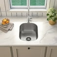 thumbnail image 1 of Sinber 15" Undermount Single Bowl 304 Stainless Steel Kitchen Sink, 1 of 14