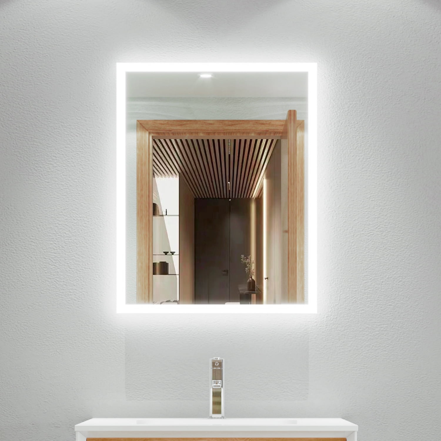 Sinber 24” x 30" Wall Mounted Makeup LED Bathroom Vanity Mirror with ...