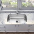 thumbnail image 1 of Sinber 31" x 18" x 9" Undermount Single Bowl Kitchen Sink with 18 Gauge 304 Stainless Steel Satin Finish MU3118S-OL (Sink Only), 1 of 15