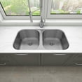 thumbnail image 1 of Sinber 32" Undermount Double Bowl 304 Stainless Steel Kitchen Sink, 1 of 14