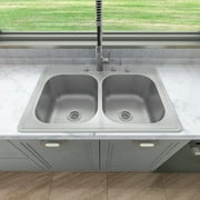 Sinber 33" Drop in Double Bowl 304 Stainless Steel Kitchen Sink