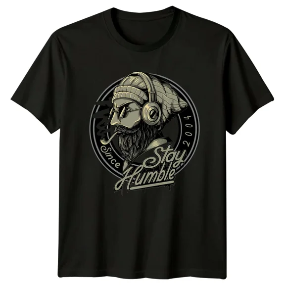 Since 2004 Stay Humble Bearded Man Music Mens T-Shirt Womens Tee Graphic