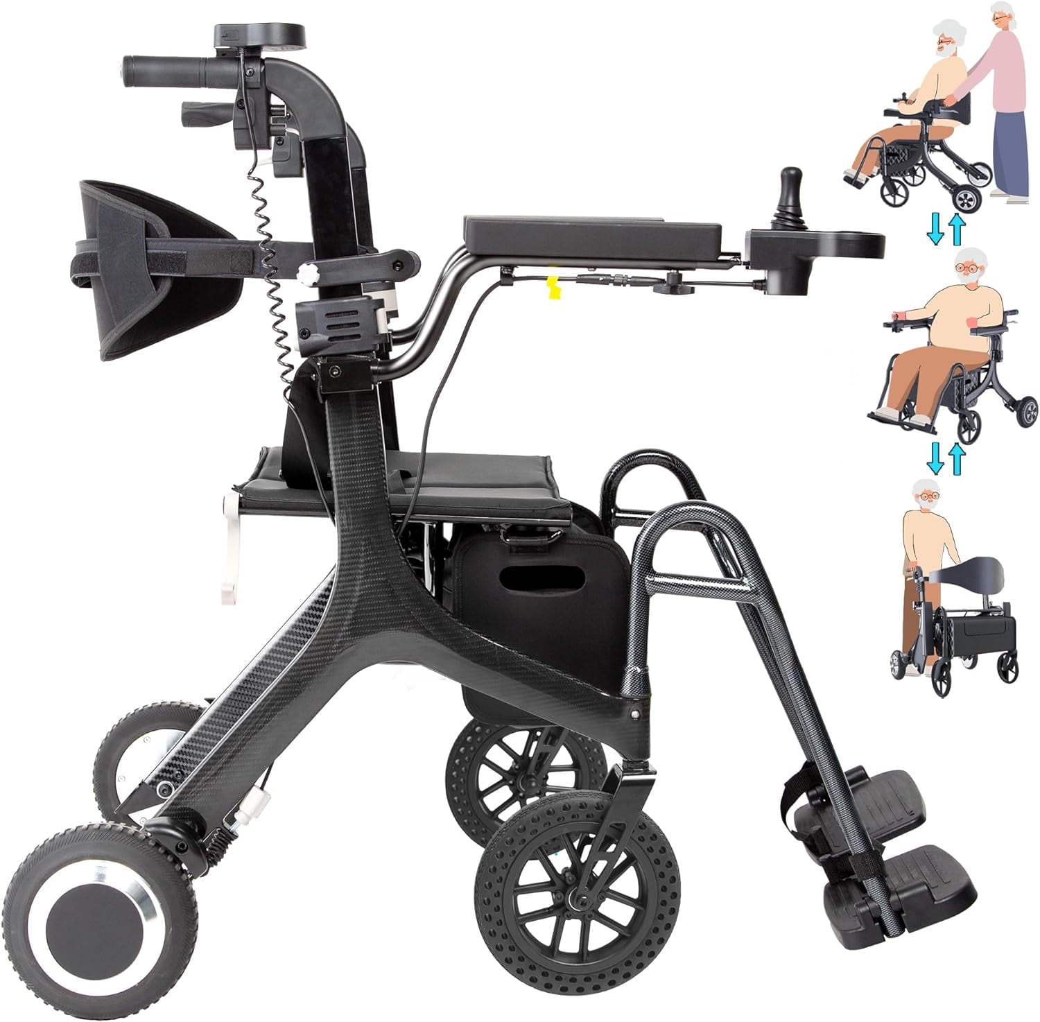Sinceborn Electric Rollator Walker for Seniors,Electric Wheelchair