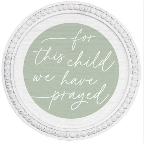 Sincere Surroundings 370474 Round Child We Prayed Beaded Art - 14 x 14 in.