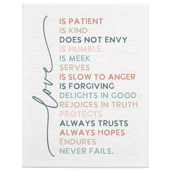 Sincere Surroundings 408320 Love Is Colorful Wrapped Canvas - 13 x 17 in.