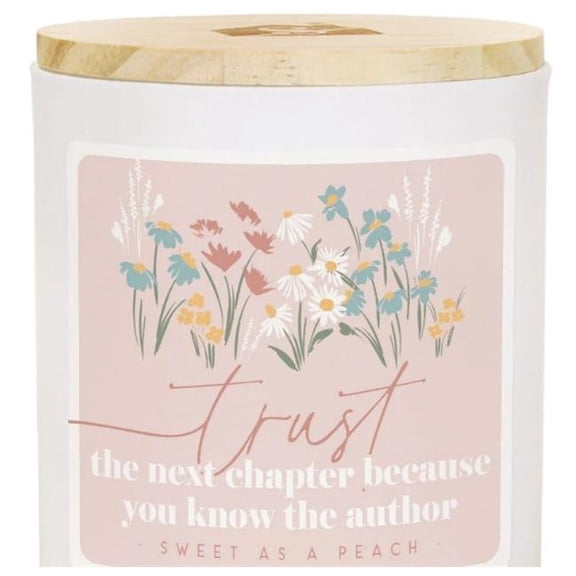 Sincere Surroundings 462984 Candle - Trust Next Chapter - Sweet As A Peach Scent - 11 oz - 2 Wick