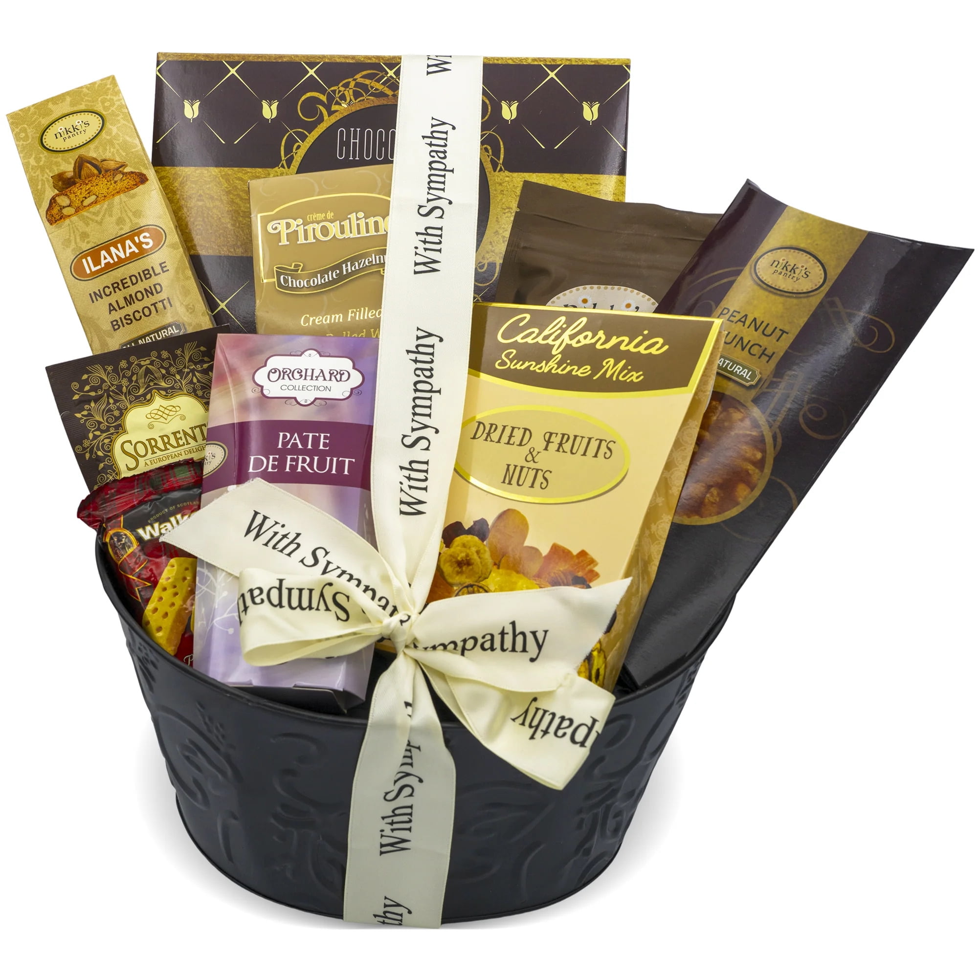 Sincere Sympathy and Condolence Gift Basket, Sympathy Food Basket for