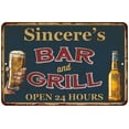 thumbnail image 1 of Sincere's Green Bar and Grill Metal Sign 8x12 Decor 208120044865, 1 of 1