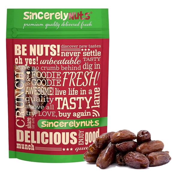 Sincerely Nuts No Sugar Added Pitted Dried Dates, 3.1lb - Whole Fresh Unsweetened Dry Date Pieces - Natural Non Sugared Dates for Mixed Fruits, Bread & Smoothies - Vegan, Kosher & Gluten Free Snack