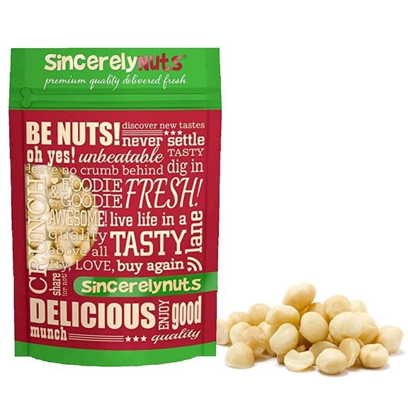 Sincerely Nuts - Raw Macadamia Nuts (3Lb Bag) | Delicious Buttery Flavor Perfect for Snacking | Kosher, Gluten Free & High in Fiber | Keto, Vegan, Paleo