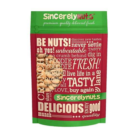 Sincerely Nuts Roasted Whole Unsalted Almonds No Shell - 2.1 Lb. Bag - Incredibly Tasty - Sealed for Freshness - Healthy Nutrients