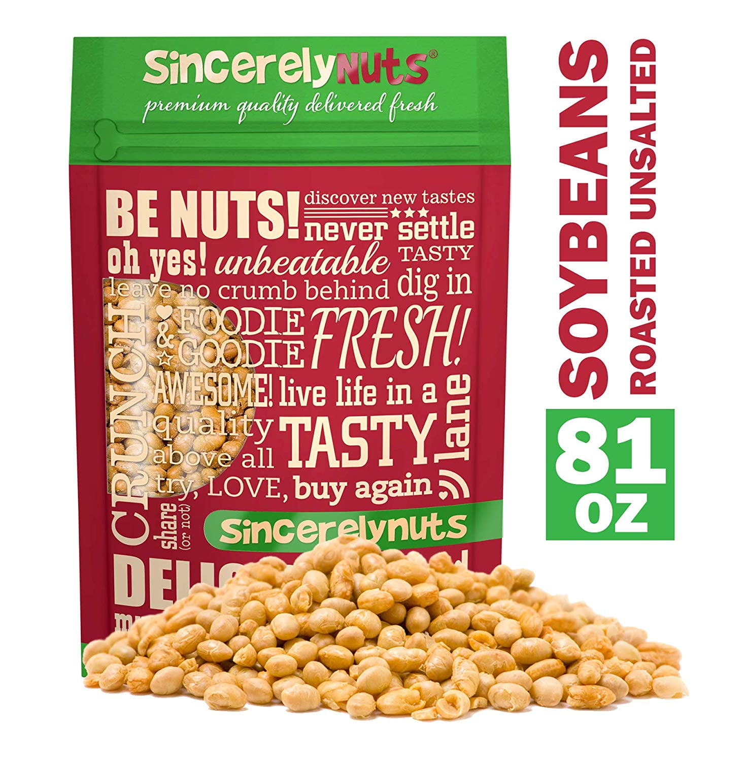 Sincerely Nuts Soybeans Roasted Unsalted, 5 LB Bag