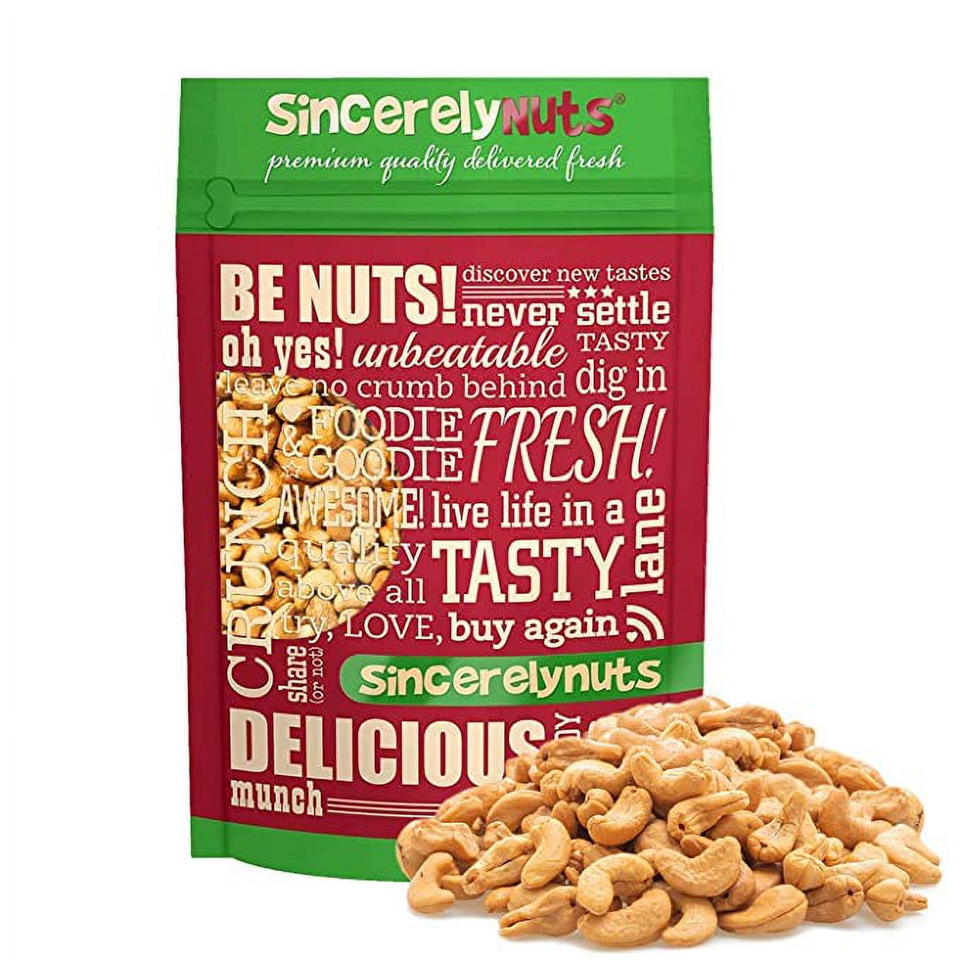 Sincerely Nuts Whole Cashews Roasted and Salted Two Lb. Bag