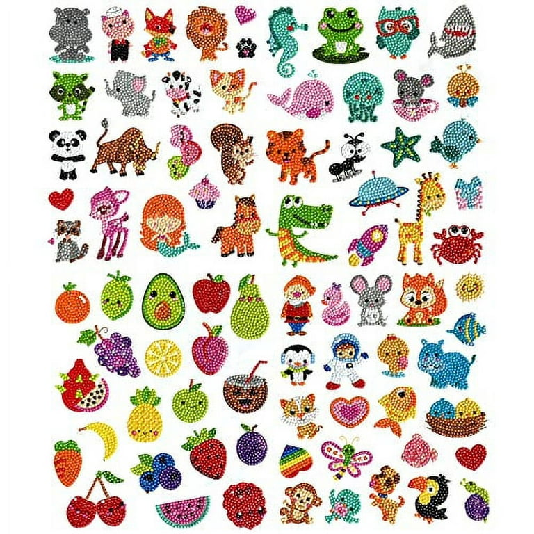 Sinceroduct Diamond Painting Stickers for Kids, 80pcs 5D DIY Diamond  Painting Kits, Arts and Crafts for Kids, Gem Sticker, Gem Art Kits for  Kids, Diamond Dots for Girls Boys Kids Adult Beginners