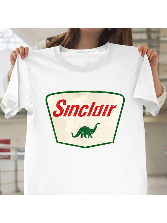 Sinclair Dino Gas Station Logo Vintage Oil Company Dinosaur Art Unisex T-Shirt, for men & women, up to size 5XL.