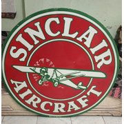 Sinclair Gasoline Red Pure Porcelain Enamel Heavy Metal Sign 48 inches Double side