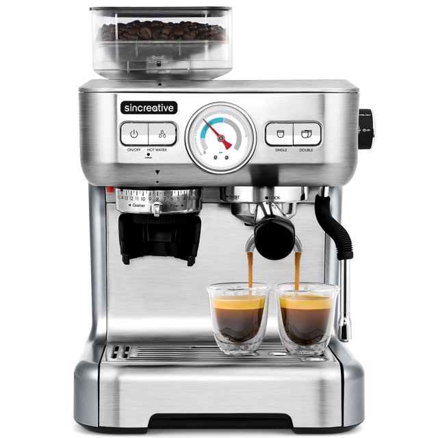 Sincreative 20 Bar All in One Espresso Machine with Grinder and Milk