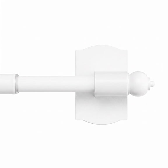 Sindcom 1 Pack Magnetic Curtain Rod, 16 to 28 Inches Adjustable Strong Magnet Bar for Door, Classroom Whiteboard, and Any Metal Space, No Drill Required, White