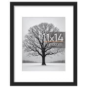 Sindcom 11 x 14 Picture Frame , Black , 1 Pack , Gallery Wall Frame to Display Pictures 8x10 with Mat or 11 x 14 Without Mat