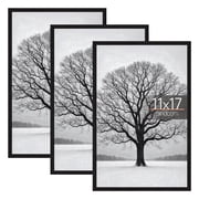 Sindcom 11x17 Picture Frames, Gallery Wall Poster Frames Set of 3, Black