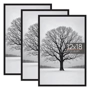 Sindcom 12x18 Picture Frames, Gallery Wall Poster Frames Set of 3, Black