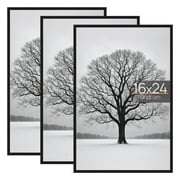 Sindcom 16x20 ABS Picture Frames, Gallery Wall Poster Frames Set of 5, Black