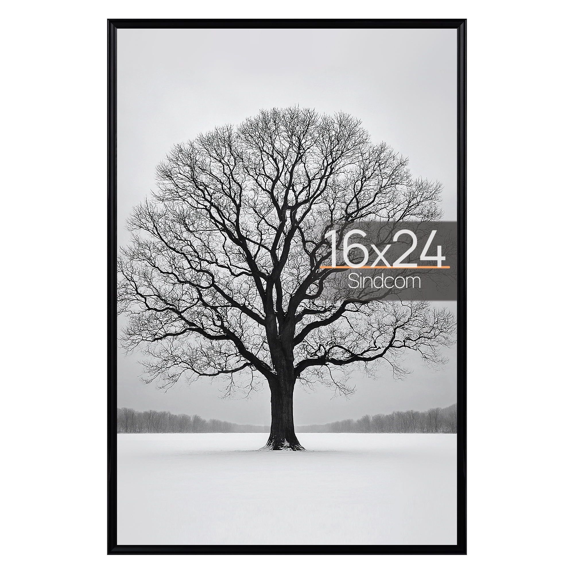 Sindcom 16x24 Poster Frame, Gallery Wall Picture Frame, Black, 1 Pack