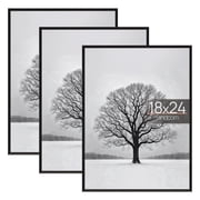 Sindcom 18x24 Picture Frames, Gallery Wall Poster Frames Set of 3, Black