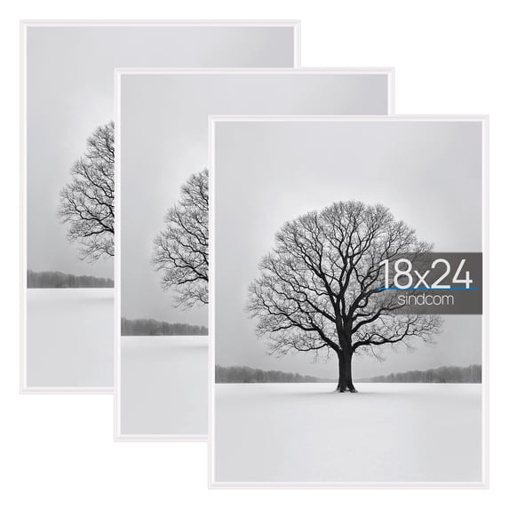 Sindcom 18x24 Picture Frames , Gallery Wall Poster Frames Set of 3 , White