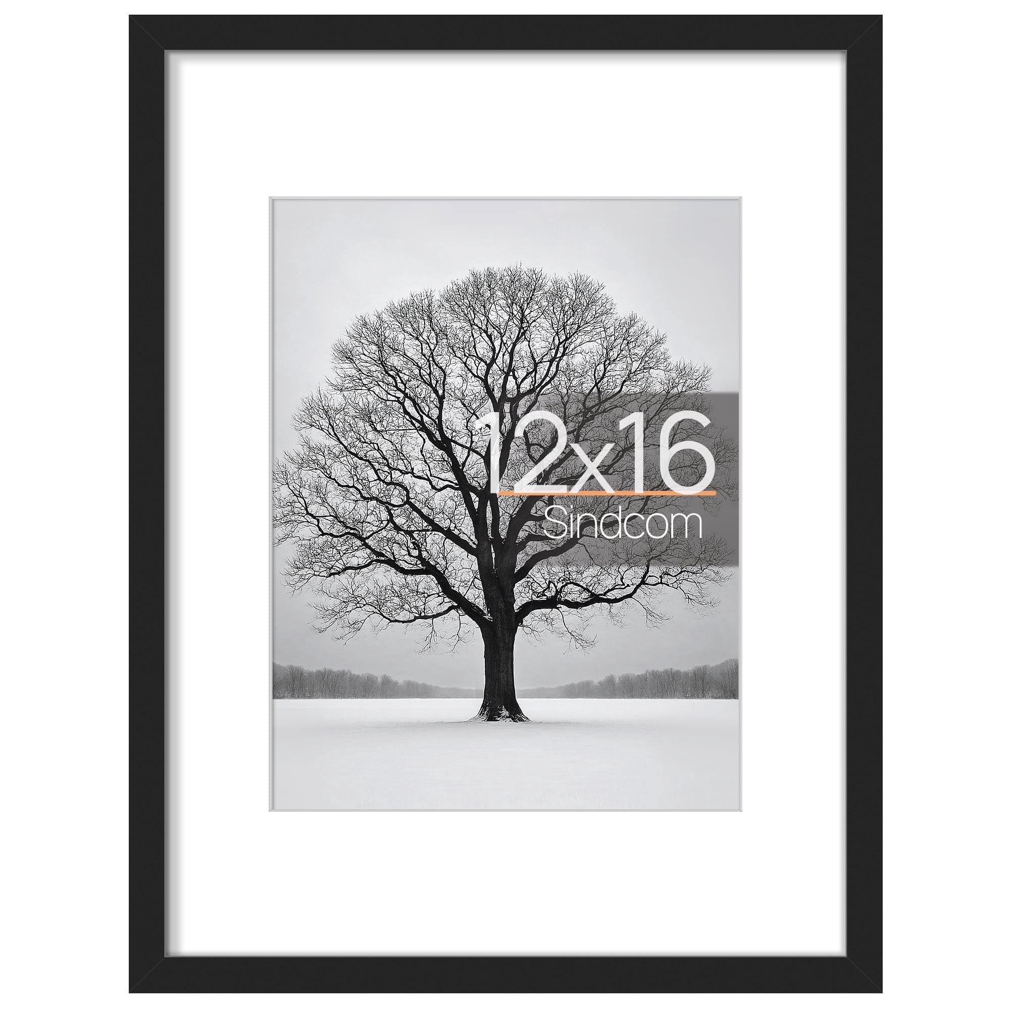Sindcom 12 x 16 Picture Frame , Black , 1 Pack Photo Frame , Gallery Wall Frame
