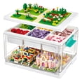 thumbnail image 1 of Sindcom 24 QT Plastic Storage Box with Building Baseplate Lid and Removable Tray,Craft Organizer and Storage for Art Supplies, Beads and Sewing,1 Pack, 1 of 10