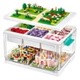 thumbnail image 1 of Sindcom 24 QT Plastic Storage Box with Building Baseplate Lid and Removable Tray, Toy and Craft Organizer for Art Supplies, Blocks, Beads, Sewing, 1 Pack, 1 of 10