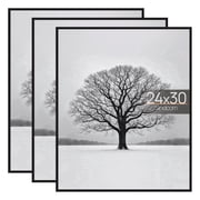 Sindcom 24x30 Picture Frames , Gallery Wall Poster Frames Set of 3 , Black