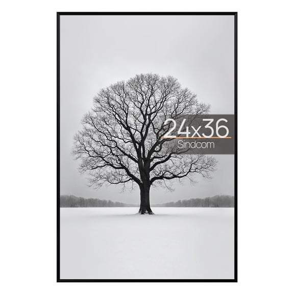 Sindcom 24x36 Poster Frames, Gallery Wall Picture Frames, Black, 1 Pack