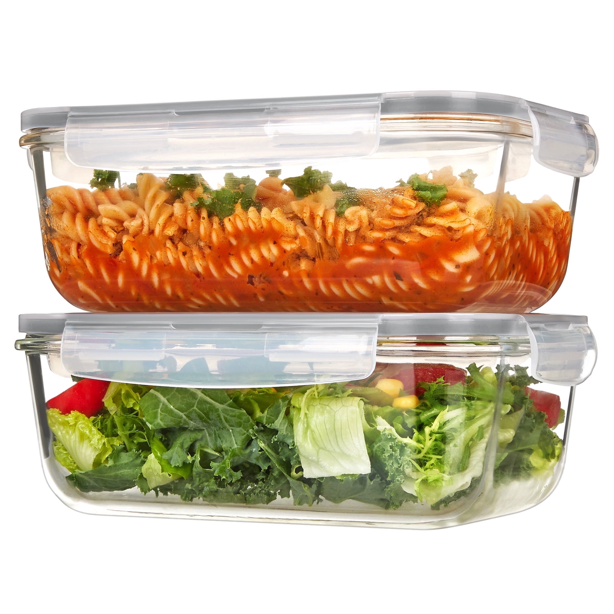 Sindcom 2Pack 1860ml/ 63oz Large Glass Storage Containers with Lids ...