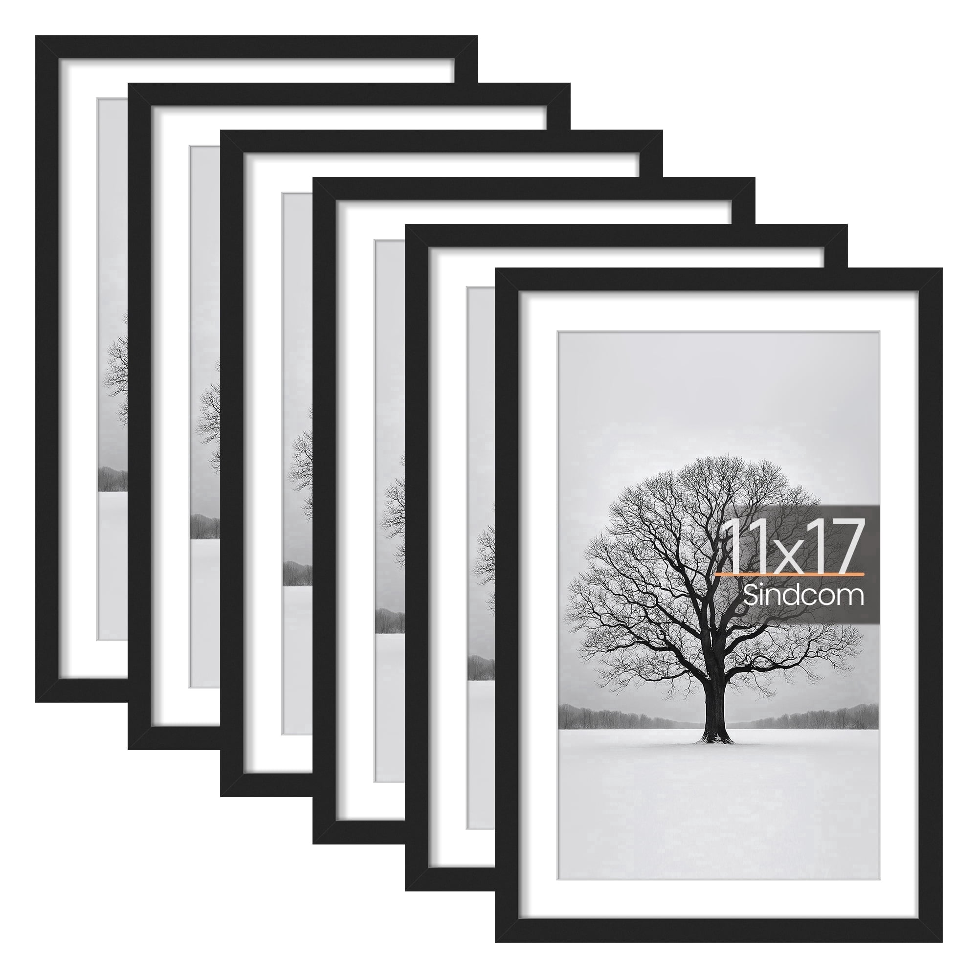 mermerka　フォト11枚　Ｌサイズ Sindcom 6 Pack 11x17 Picture Frames,Display Pictures 9x15 with Mat