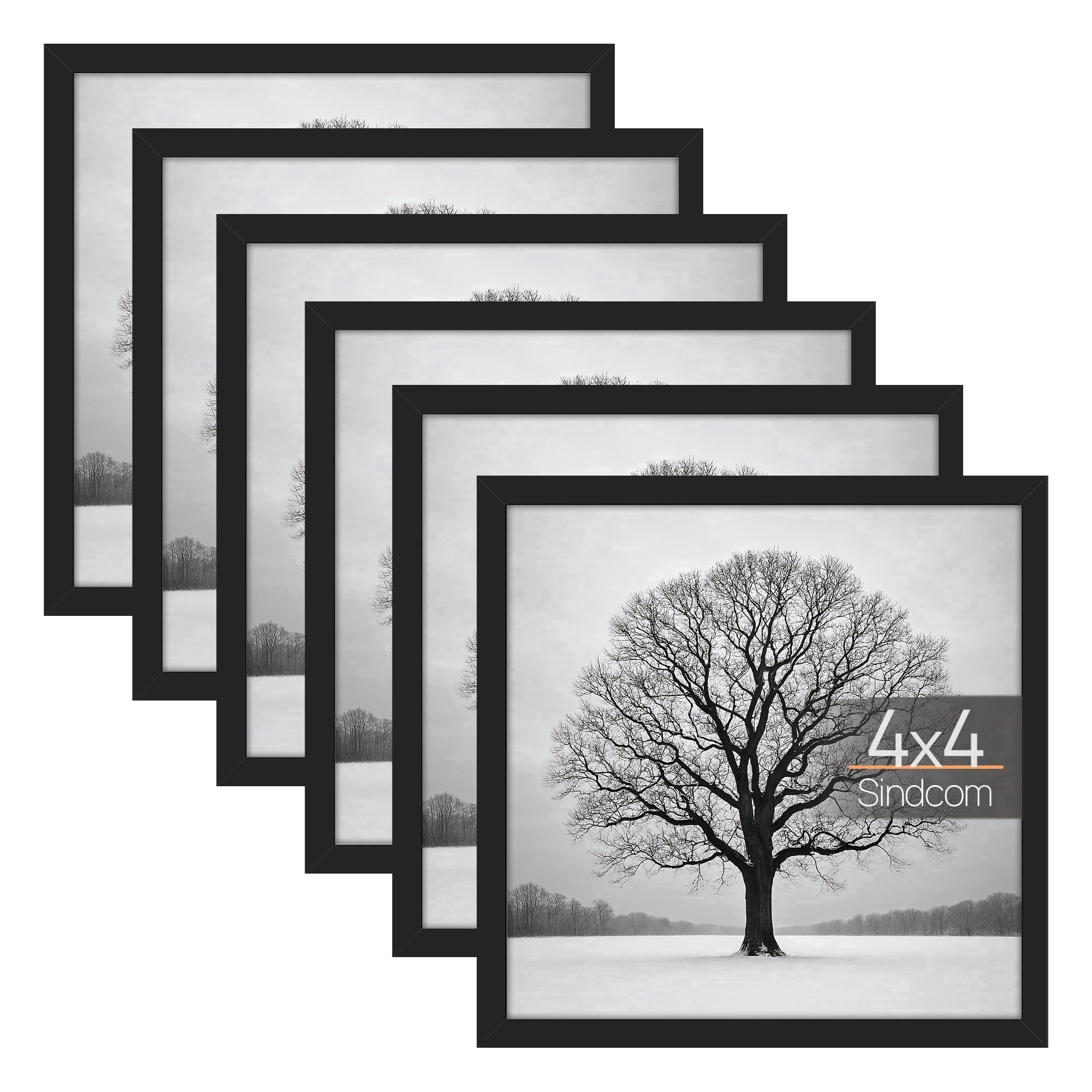 Sindcom 6 Pack 4x4 Picture Frames for Wall and Tabletop, gallery wall ...